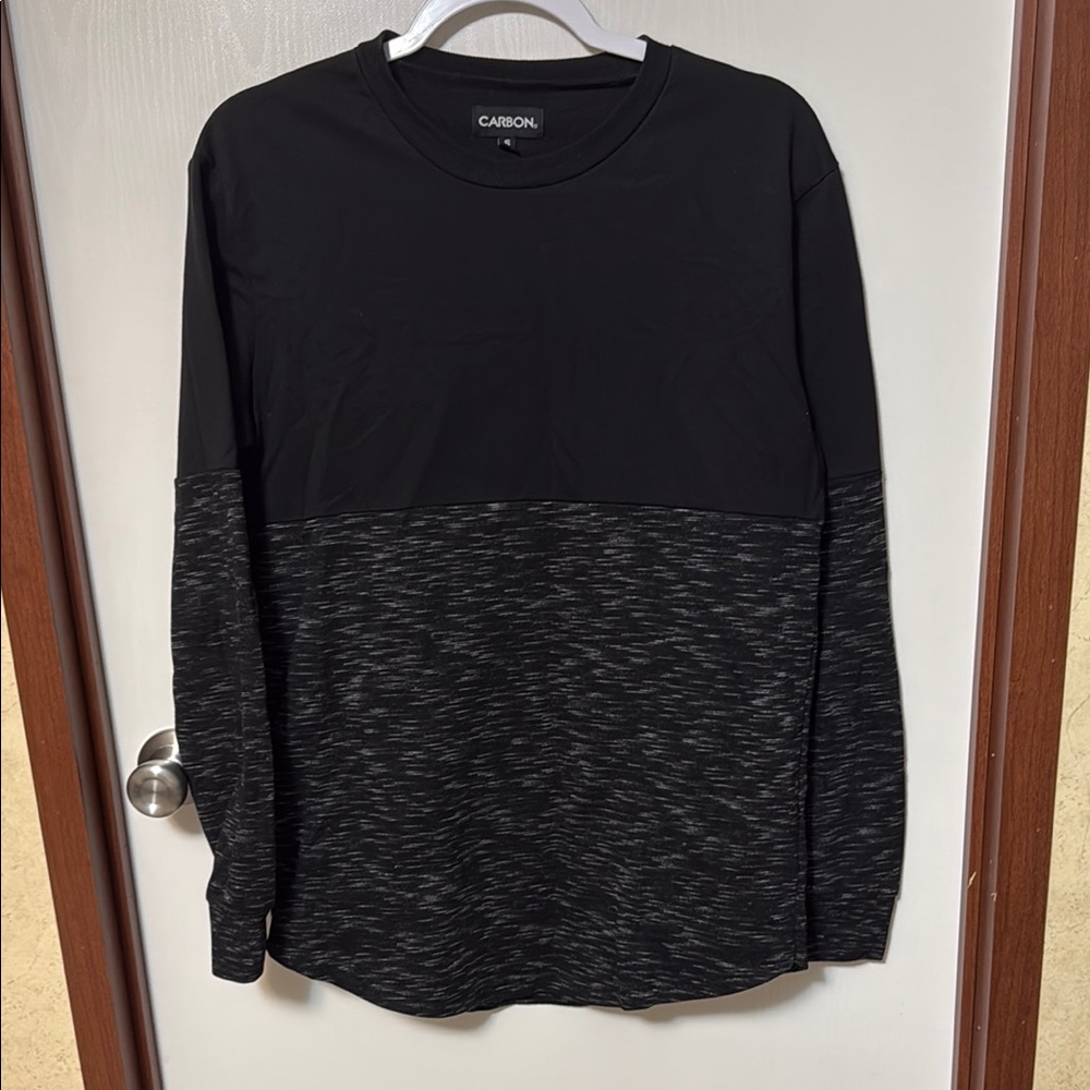 Carbon Black Long Sleeve Men's Shirt Size S